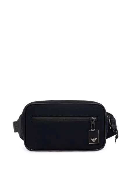 Curea Emporio Armani cu autograf albastru
