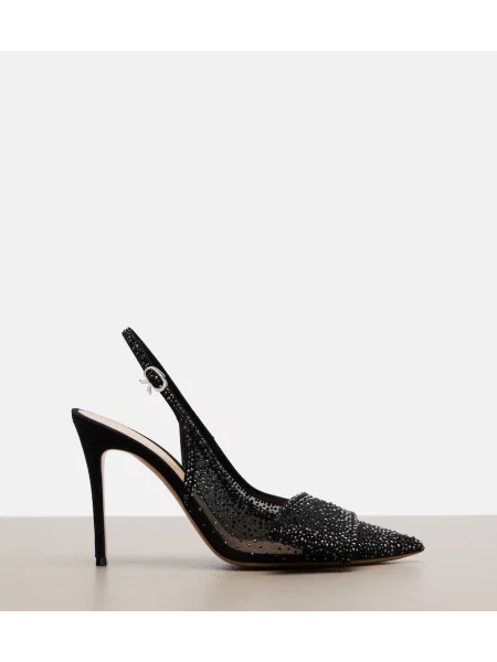 Pantofi cu toc Gianvito Rossi slingback negru