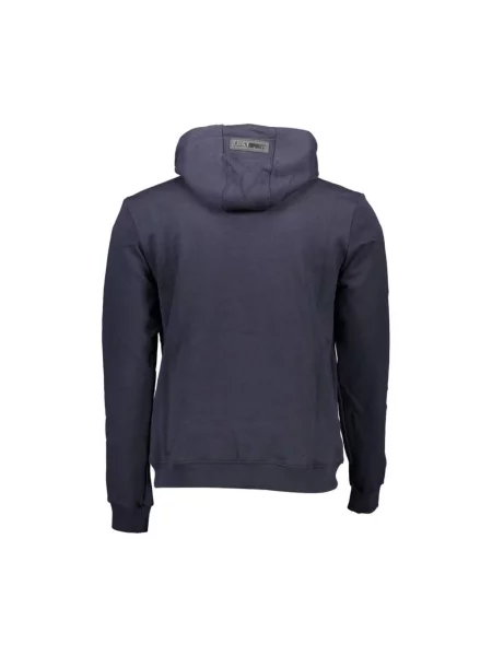 Bluza z kapturem Plein Sport z kapturem z nadrukiem niebieska