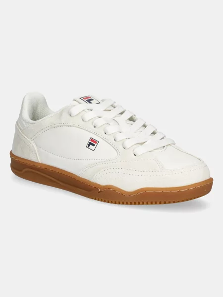 Fila sneakers din piele Slantshot femei bej alb