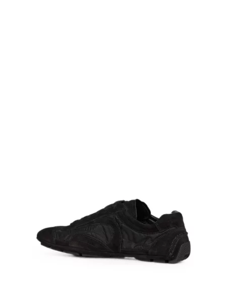 Sneakerși Prada din piele de căprioară negru