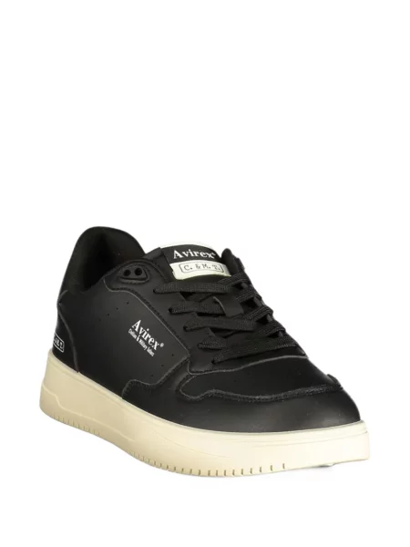 Sneakerși Avirex cu imagine negru