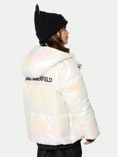 Zimní bunda Karl Lagerfeld Kids bílá