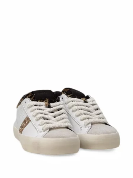 Sneakerși D.a.t.e. cu imagine cu model leopard alb