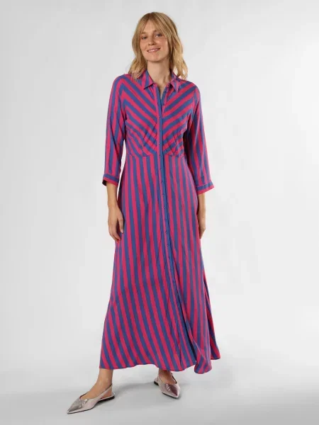 Y.A.S Sukienka YASSavanna Kobiety niebieski|wyrazisty róż w S niebieska