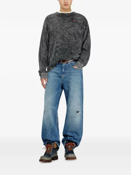 Lung tricou Diesel gri