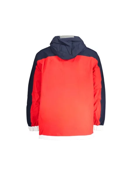 Kurtka Tommy Jeans z kapturem z długim rękawem niebieska