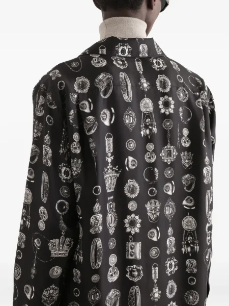 Cămașă Dolce & Gabbana cu imagine negru