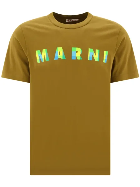 Tricou Marni cu imagine maro