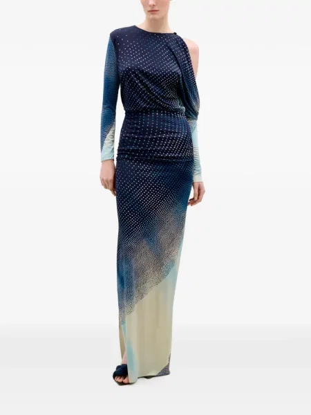 Rochie maxi Silvia Tcherassi cu buline albastru