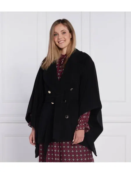 Liu Jo de lână palton negru