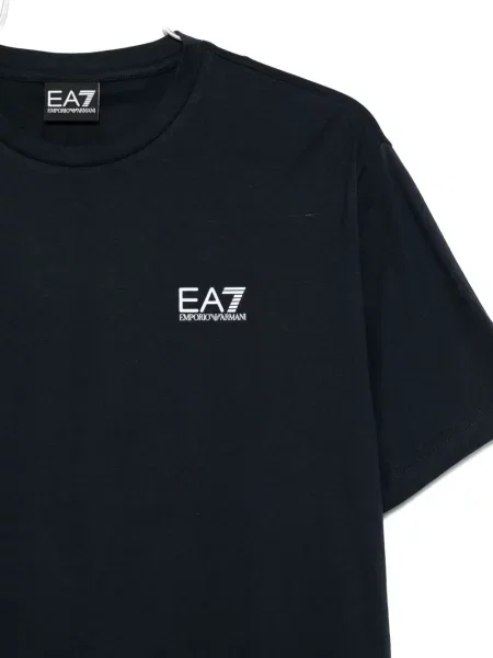 Тениска Ea7 Emporio Armani с принт синьо