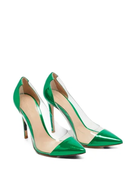 Pantofi cu toc Gianvito Rossi din piele de lac verde