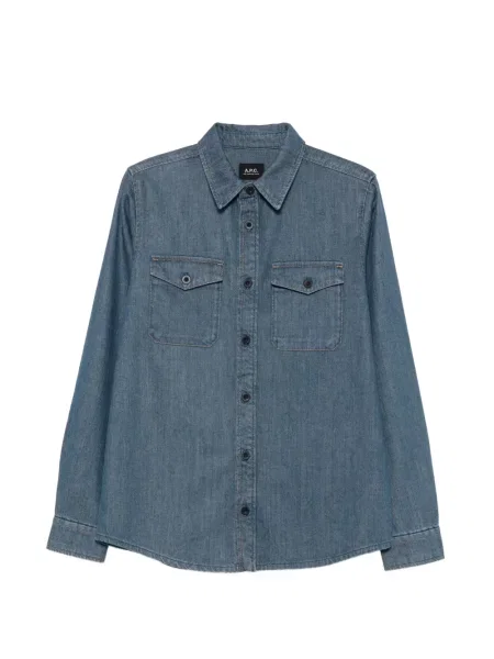 Cămașă de blugi A.p.c. albastru