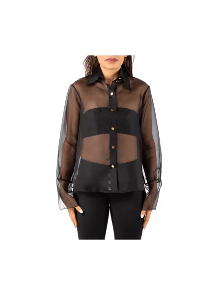 Koszula Elisabetta Franchi z organzy czarna