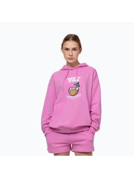 Bluză pentru femei Pitbull Rest In Pink Hooded ice pink roz
