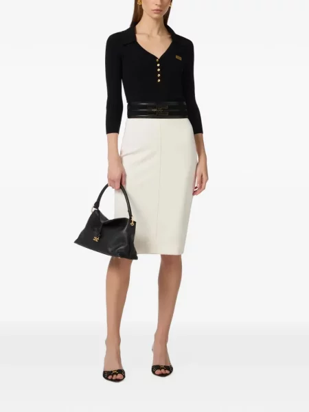 Top Elisabetta Franchi tricotate țesut negru