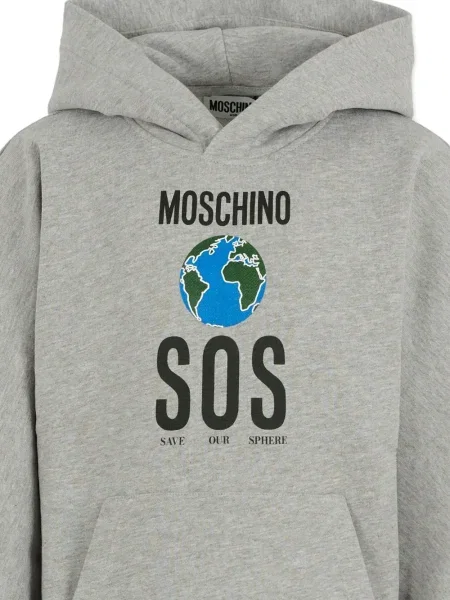 Bluza z kapturem dziecięca Moschino szara