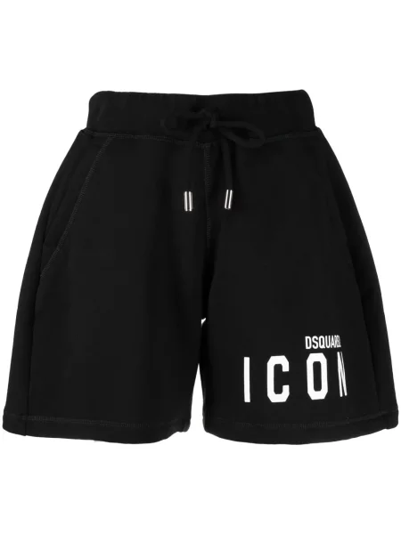 Pantaloni Dsquared2 cu imagine negru