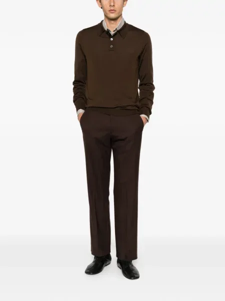 Dugo polo majica Lanvin smeđa