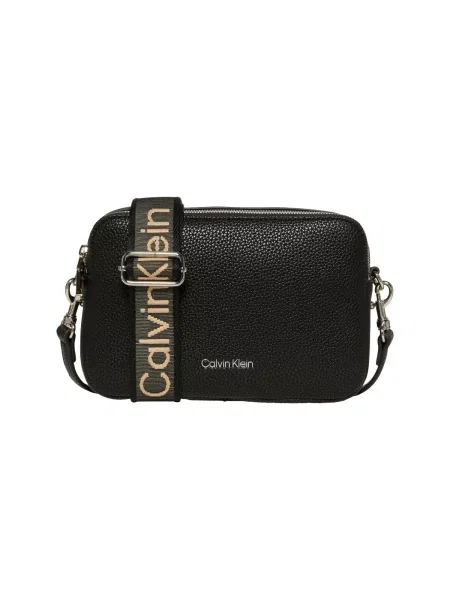 Kabelka Calvin Klein Webbing 2X Strap Camera Bag čierna