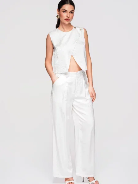 Pantaloni Edoti alb
