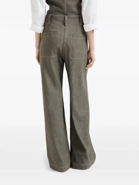 Pantaloni Brunello Cucinelli plisate verde