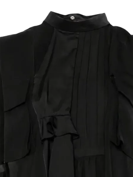 Asimetrični top Sacai s volanima crna