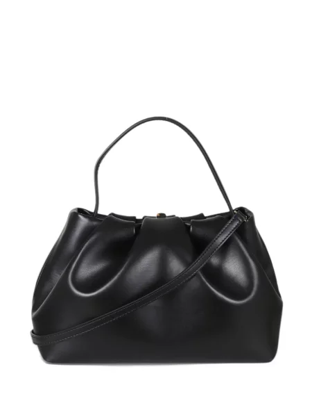 Τσάντα shopper Themoirè με βολάν μαύρο