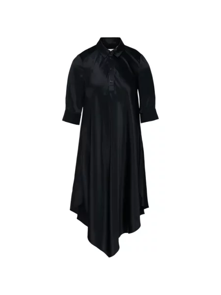 Rochie Club21 Collection din satin asimetrică negru