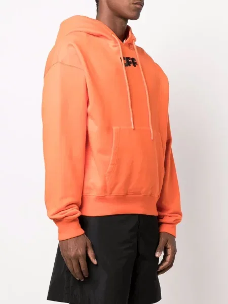 Hoodie Off-white με σχέδιο λευκό