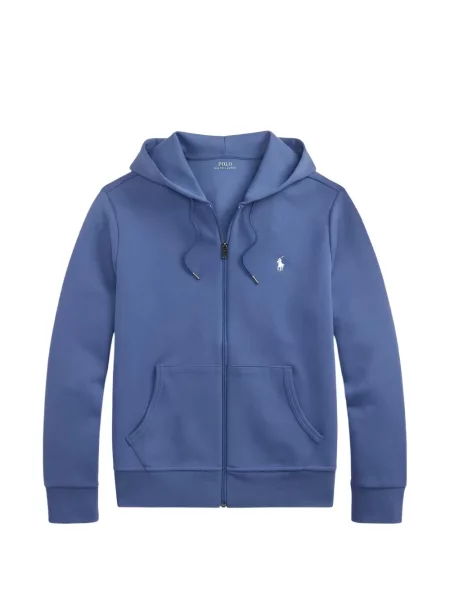 Πλεκτό hoodie Polo Ralph Lauren μπλε