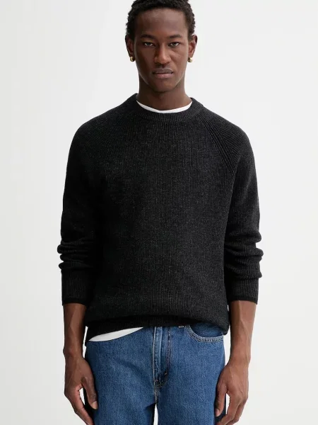 Marc O'Polo pulover din amestec de lână light negru