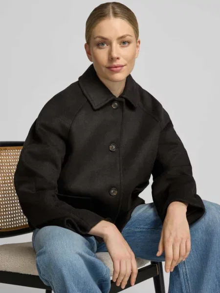 Kurtka o kroju relaxed fit z dodatkiem wełny Christian Berg Woman Selection