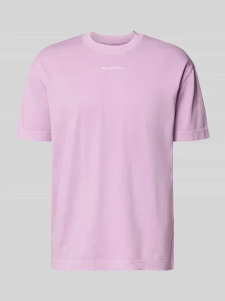 T-shirt o kroju relaxed fit z czystej bawełny Marc O'polo niebieska