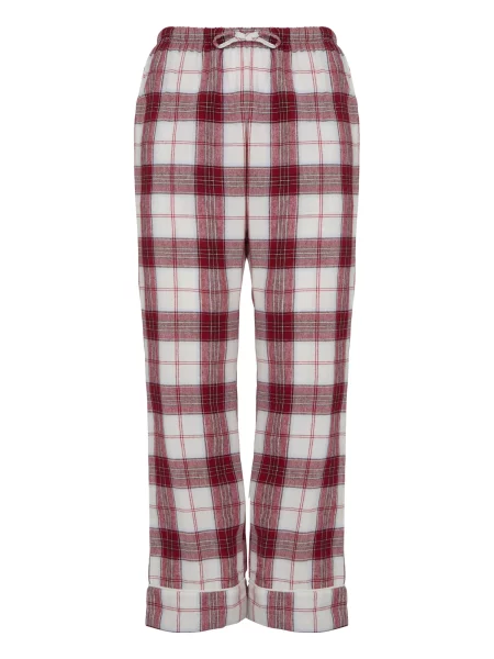 Hunkemöller Pantaloni de pijama roşu închis alb