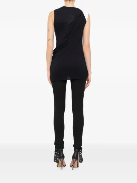 Top Givenchy cu decolteu în V drapat negru