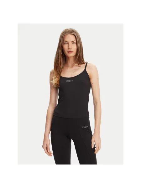 Guess Marškinėliai Regular Fit juoda