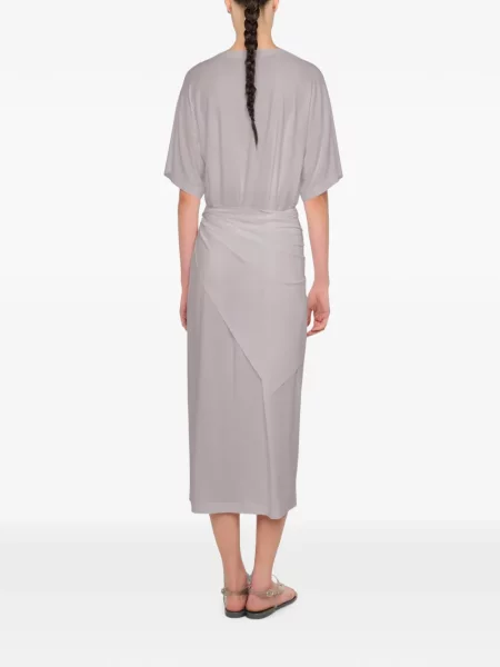 Scurt rochie midi Norma Kamali gri