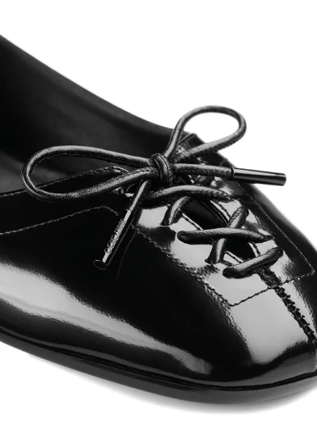 Балеринки Jimmy Choo с панделка с връзки с дантела черно