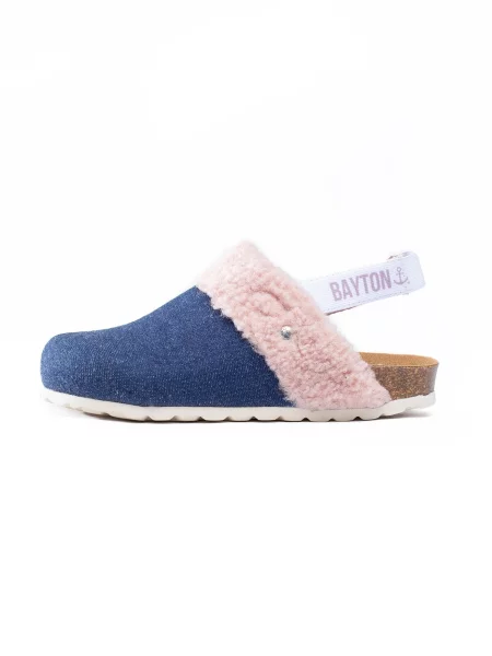 Bayton Papuci de casă Meribel denim / roz albastru