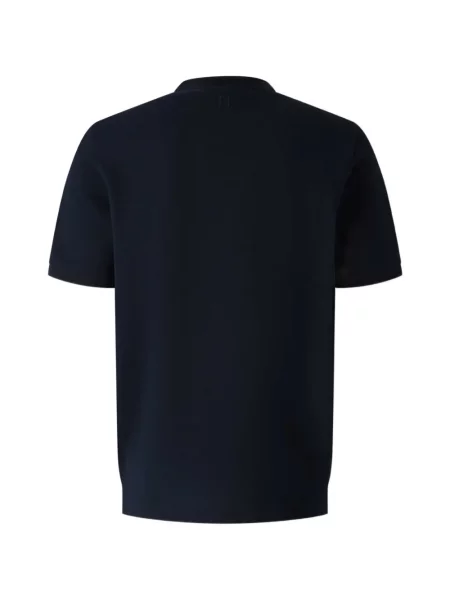 Tricou Canali cu broderie albastru