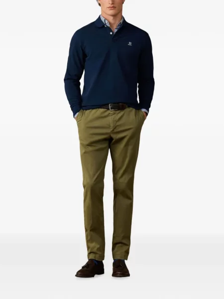 Lung tricou polo Hackett London albastru
