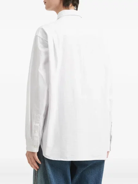 Cămașă Fingercroxx cu broderie alb