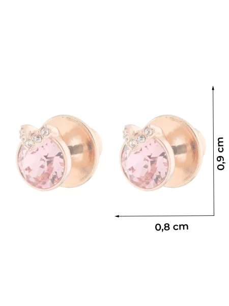 Swarovski Cercei auriu / rosé / transparent roz