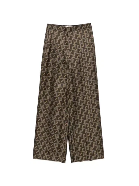 Pantaloni palazzo Fendi maro