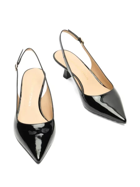 Pantofi cu toc Stuart Weitzman din piele slingback negru