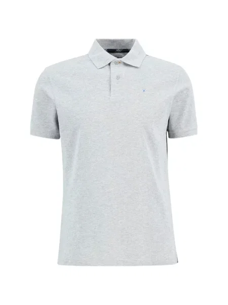 Tricou polo Barbour în carouri gri