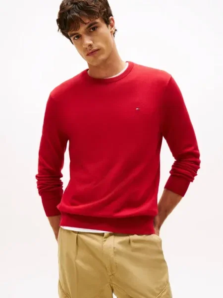 Tommy Hilfiger pulover de roșu