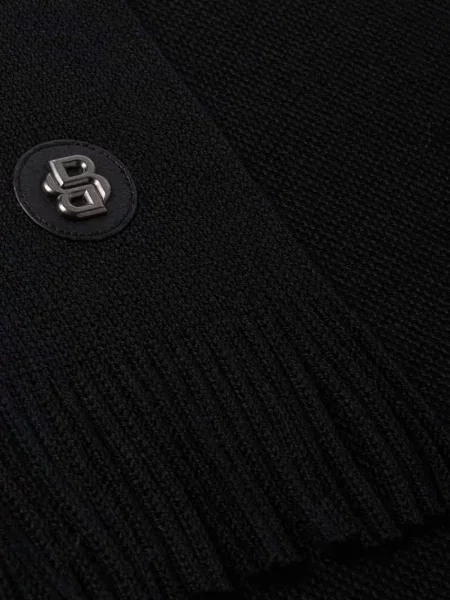 Szal z czystej żywej wełny model ‘ALBAS_BADGE’ Boss czarna